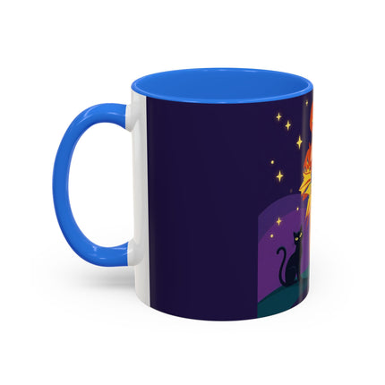🎃🕯️ Moonlit Pumpkin Masquerade Colorful Mug – Whimsical Halloween Charm