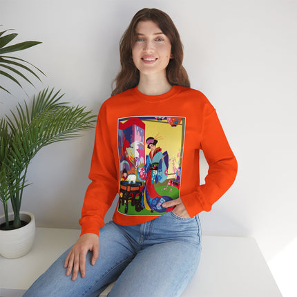 A Timeless Journey by Umberto Brunelleschi Heavy Blend™ Crewneck Sweatshirt