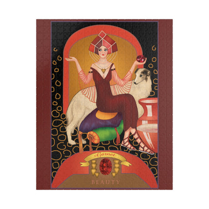January & Garnet (from the Gem Series) by Sofia Chiostri Puzzle (110, 252, 500-piece)