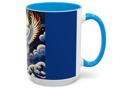 Majestic White Crane Colorful Mugs (11oz, 15oz)