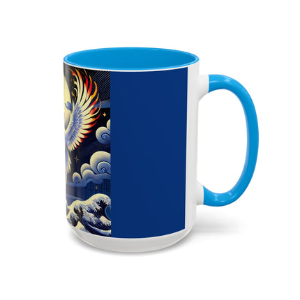 Majestic White Crane Colorful Mugs (11oz, 15oz)