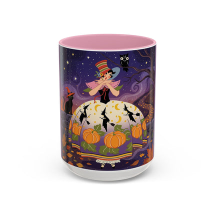 🎃🌙 The Pumpkin Moon Dress Colorful Mug – Whimsical Halloween Fashion