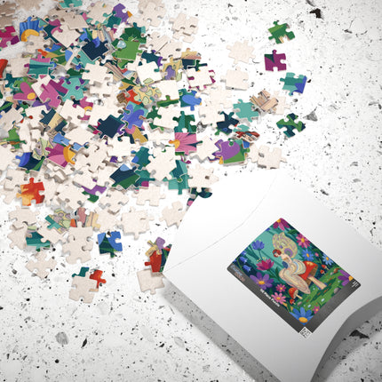 🧚🍄 The Lady Of The Enchanted Mushroom Forest Puzzle – Art Deco Fairy Garden Fantasy