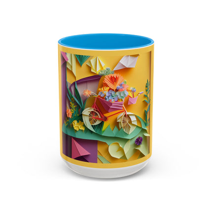 Origami Bicycle Colorful Mugs (11oz, 15oz)