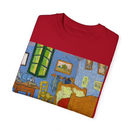 The Bedroom by Vincent van Gogh Unisex Garment-Dyed T-shirt