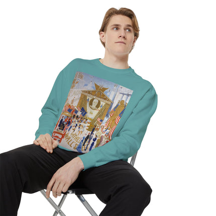 The Cathedrals of Wall Street Unisex Garment-Dyed Sweatshirt