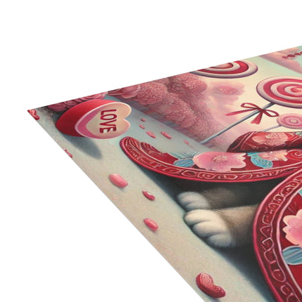 Whimsical Geisha Kitten in a Valentine Garden Postcard Bundles (envelopes included)