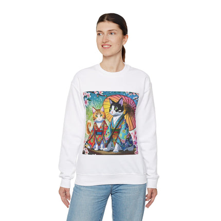 Kimono Kitties Unisex Heavy Blend™ Crewneck Sweatshirt