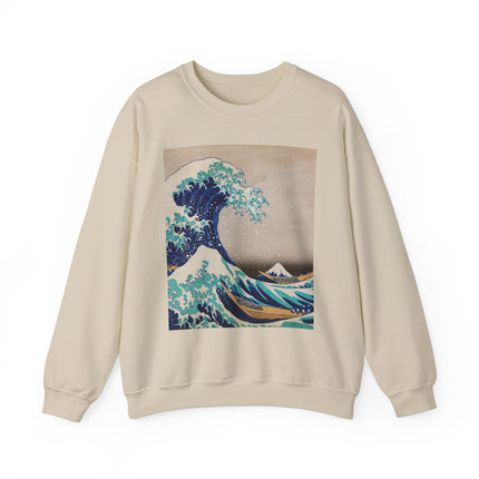 The Great Wave off Kanagawa by Katsushika Hokusai Heavy Blend™ Crewneck Sweatshirt