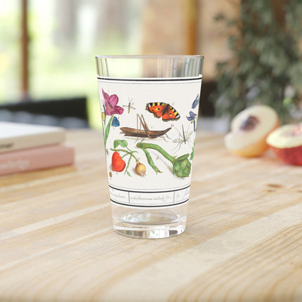 Flora and Fauna Study Glass, 16oz