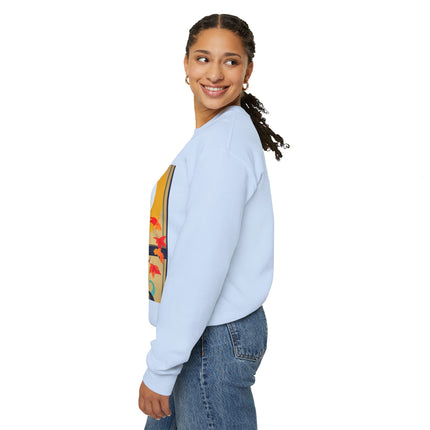 Black Cat in Kimono Unisex Heavy Blend™ Crewneck Sweatshirt