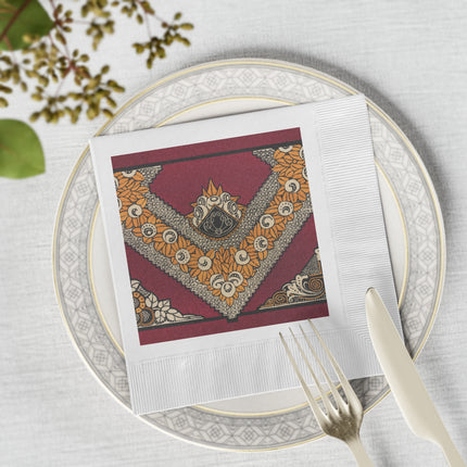 La décoration moderne dans le textile Pl. 12 by Gaston White Coined Napkins