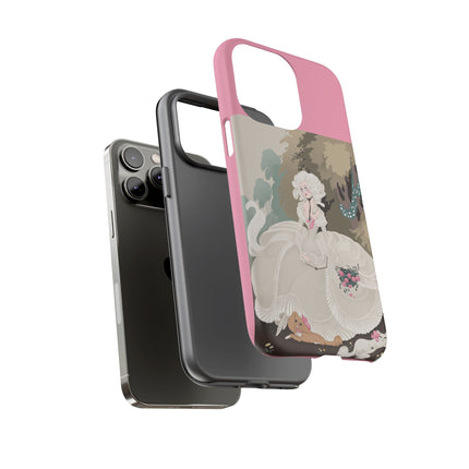 Rococo Garden Reader Phone Case – Whimsical Elegance & Timeless Charm