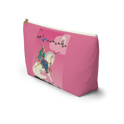 Samurai Princess on the White Steed Cosmetic Bag – Bold Fantasy & Elegant Adventure