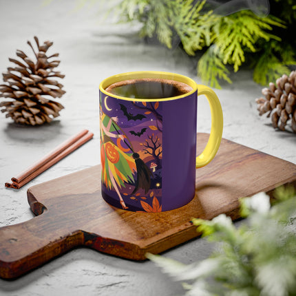 🎃🧙 The Witch Of Jack-O'-Lantern Hollow Colorful Mug – Whimsical Halloween Charm