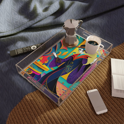 Phantoms of Elegance Acrylic Serving Tray