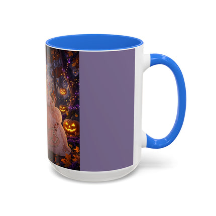 🎃🌙 The Midnight Court Of Pumpkin Grove Colorful Mug – Elegant Halloween Masquerade