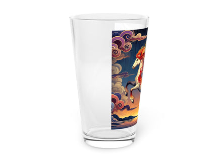 Flame-Winged Horse at Sunset  Glass, 16oz