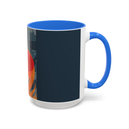 Flame of the Tempest Colorful Mugs – Fiery Storm & Dramatic Elegance
