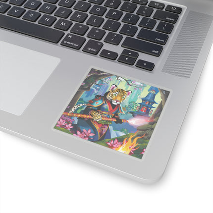 Cyberpunk Leopard Kiss-Cut Stickers (4 Sizes)
