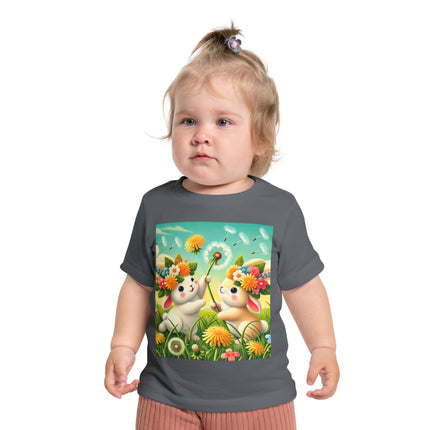 Springtime Bunny Friends Baby T-Shirt – Playful Moments in Bloom