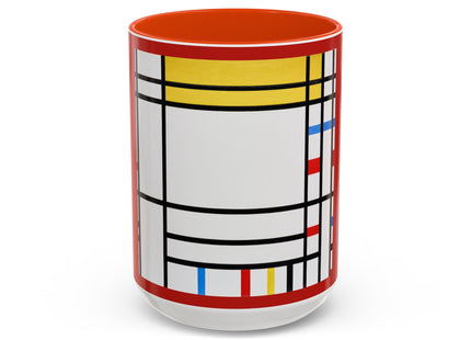Place de la Concorde by Piet Mondrian Colorful Mugs (11oz, 15oz)