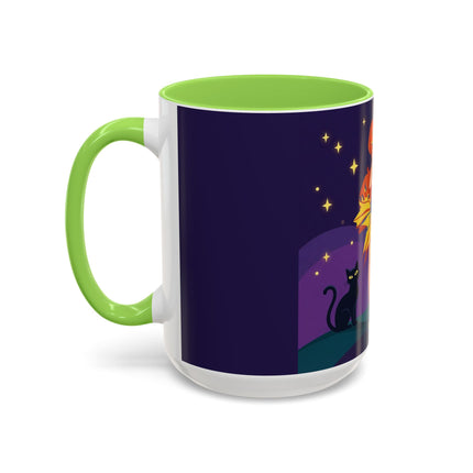 🎃🕯️ Moonlit Pumpkin Masquerade Colorful Mug – Whimsical Halloween Charm