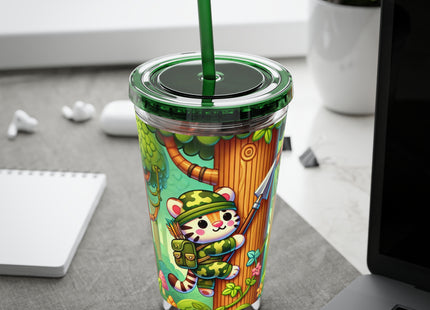 Stealthy Stripes Sunsplash Tumbler with Straw, 16oz
