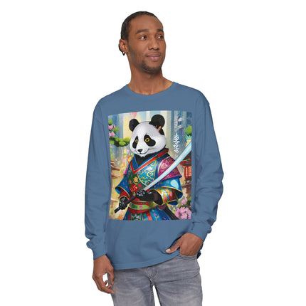 Cyberpunk Samurai Panda Long Sleeve T-Shirt