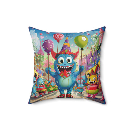 Monster Parade Madness Spun Polyester Square Pillow