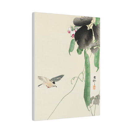 Bird at Flowering Bean Plant by Ohara Koson – Art of Nature