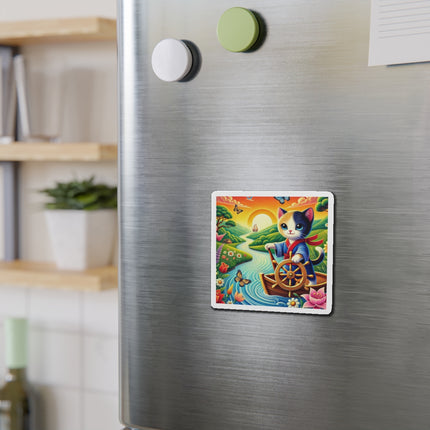 Sailor Kitten’s River Adventure Die-Cut Magnets (5 Sizes)