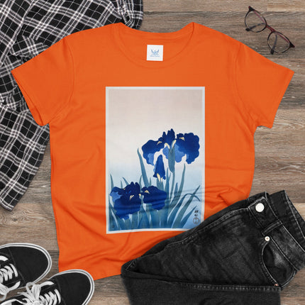 Irises by Ohara Koson Women's Midweight Cotton Tee