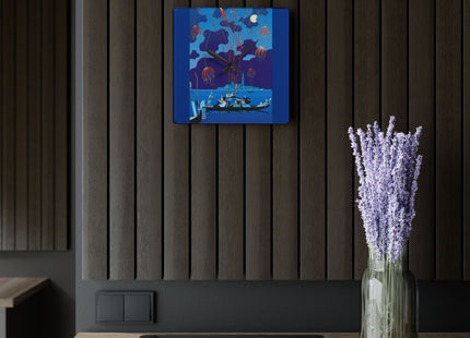 Fireworks in Venice by George Barbier Acrylic Wall Clock