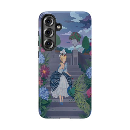 🦚🌸 The Peacock Garden Terrace Phone Case – Art Deco Floral Elegance