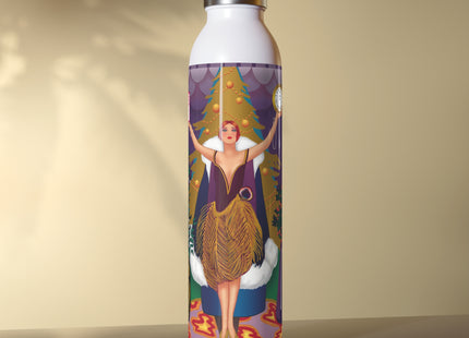 Countdown to Christmas Elegance Slim Water Bottle