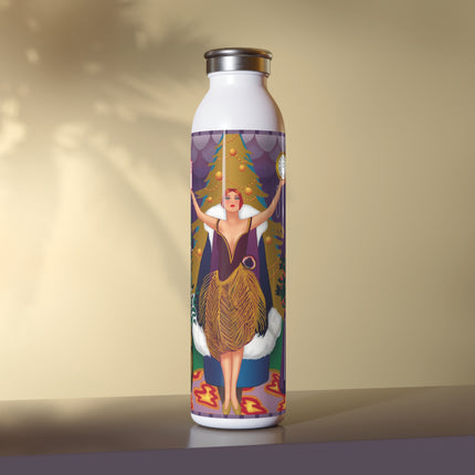 Countdown to Christmas Elegance Slim Water Bottle