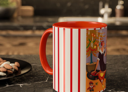 Art Deco Christmas Colorful Mugs (11oz, 15oz)
