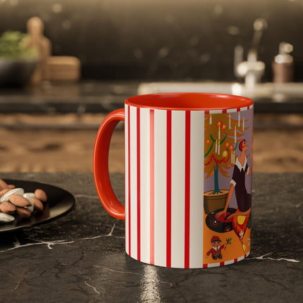 Art Deco Christmas Colorful Mugs (11oz, 15oz)