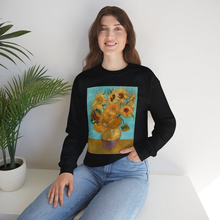 Vase with Twelve Sunflowers by Vincent Van Gogh Heavy Blend™ Crewneck Sweatshirt