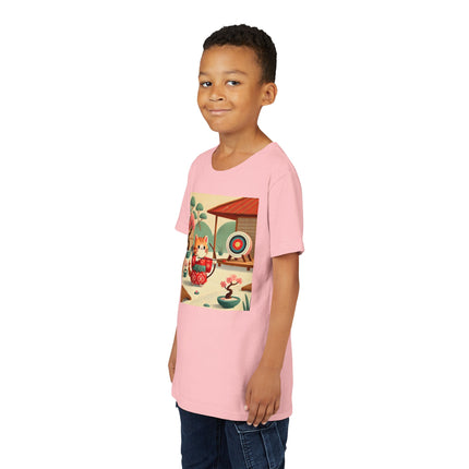 Archer Kitten in the Zen Garden Youth Short Sleeve Tee