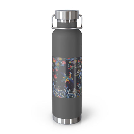 Rank Badge with Mandarin Duck Copper Vacuum Insulated Bottle, 22oz