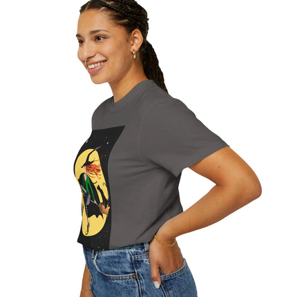 A Witch’s Moonlit Flight Unisex Garment-Dyed T-shirt