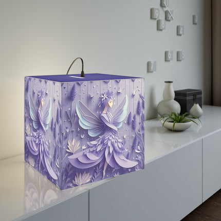 Lavender Fairy Light Cube Lamp