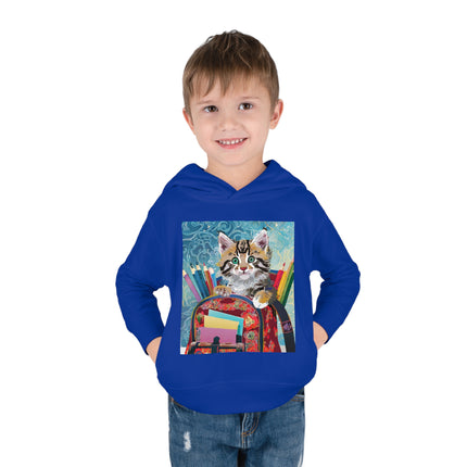 Whiskered Wanderings Toddler Pullover Fleece Hoodie