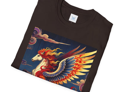 Flame-Winged Horse at Sunset Unisex Softstyle T-Shirt