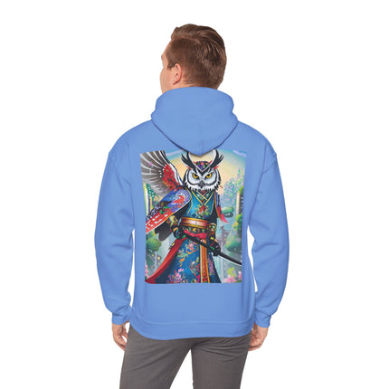 Cyberpunk Samurai Owl – Heavy Blend™ Hooded Sweatshirt
