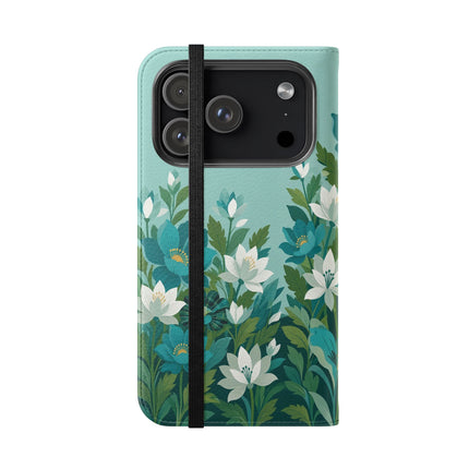 🐉🌿 The Dragon Keeper Flip Case – Art Deco Floral Fantasy