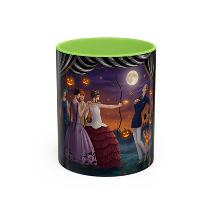 🏹🎃 Cupid's Arrow At Pumpkin Moon Manor Colorful Mug – Romantic Halloween Charm