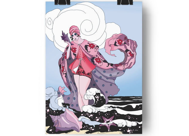 Goddess of the Swirling Sea Giclée Art Print